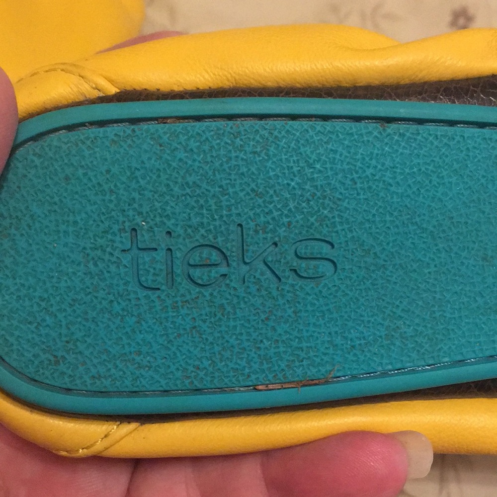 Tieks Mustard Yellow Foldable Ballet Flats - Picture 5 of 7